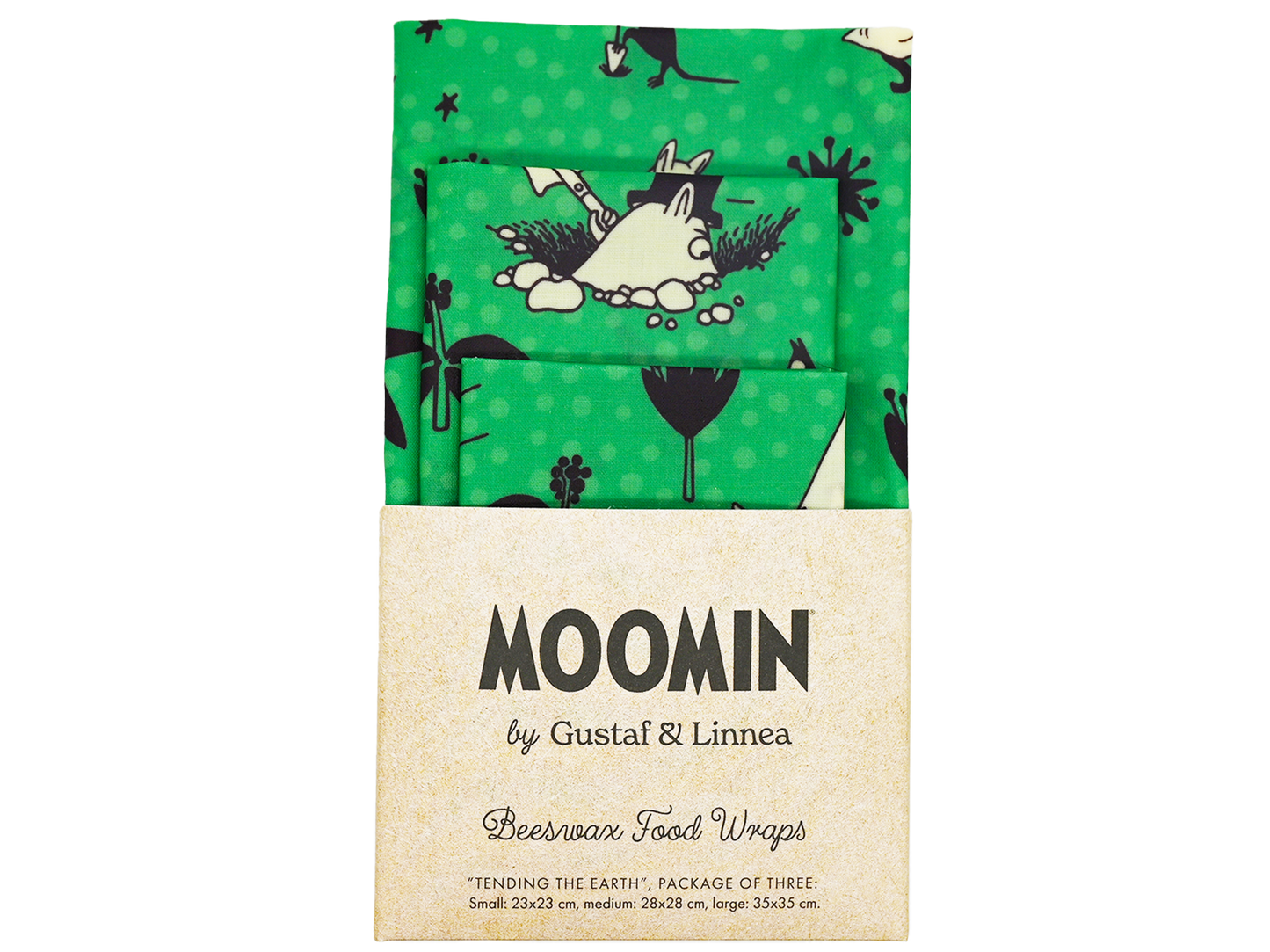 Moomin by G&L - Bivaxduk "Tending the earth" Tre-pack