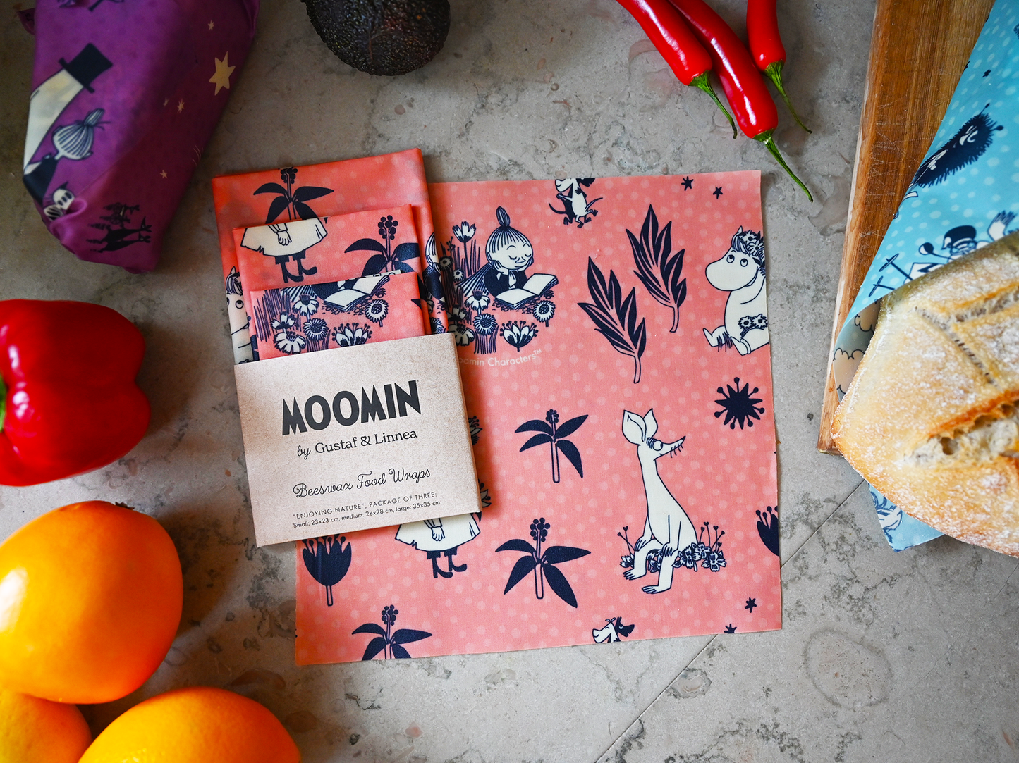 Moomin by G&L - Bivaxduk "Enjoying nature" Tre-pack